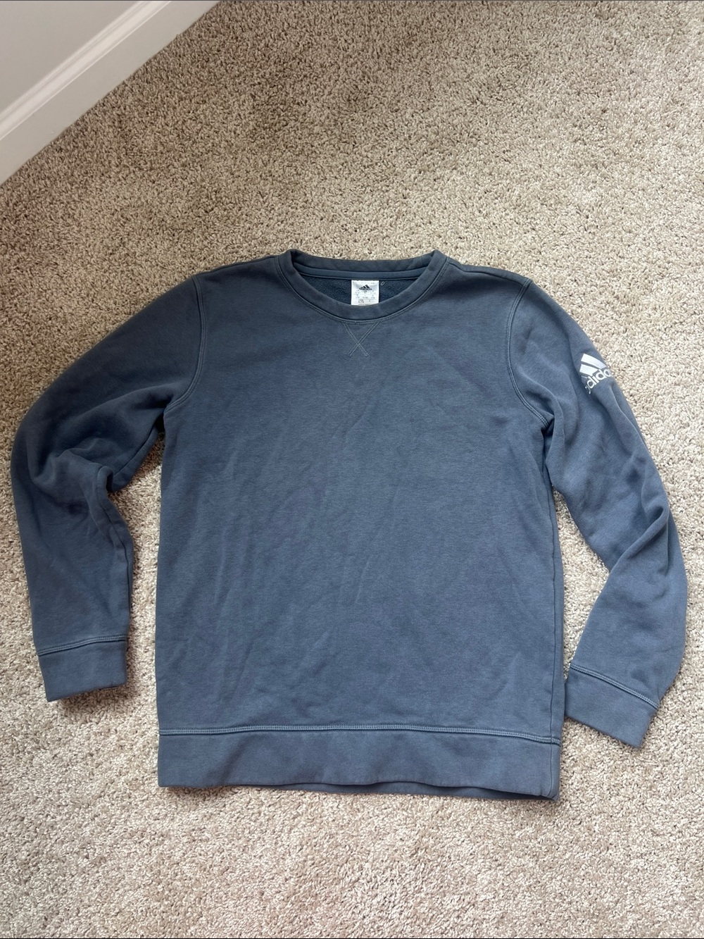 adidas Kids Crewneck Sweatshirt in Charcoal Gray